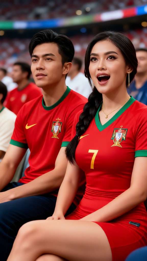 World Cup fan couple kissing - v2 image