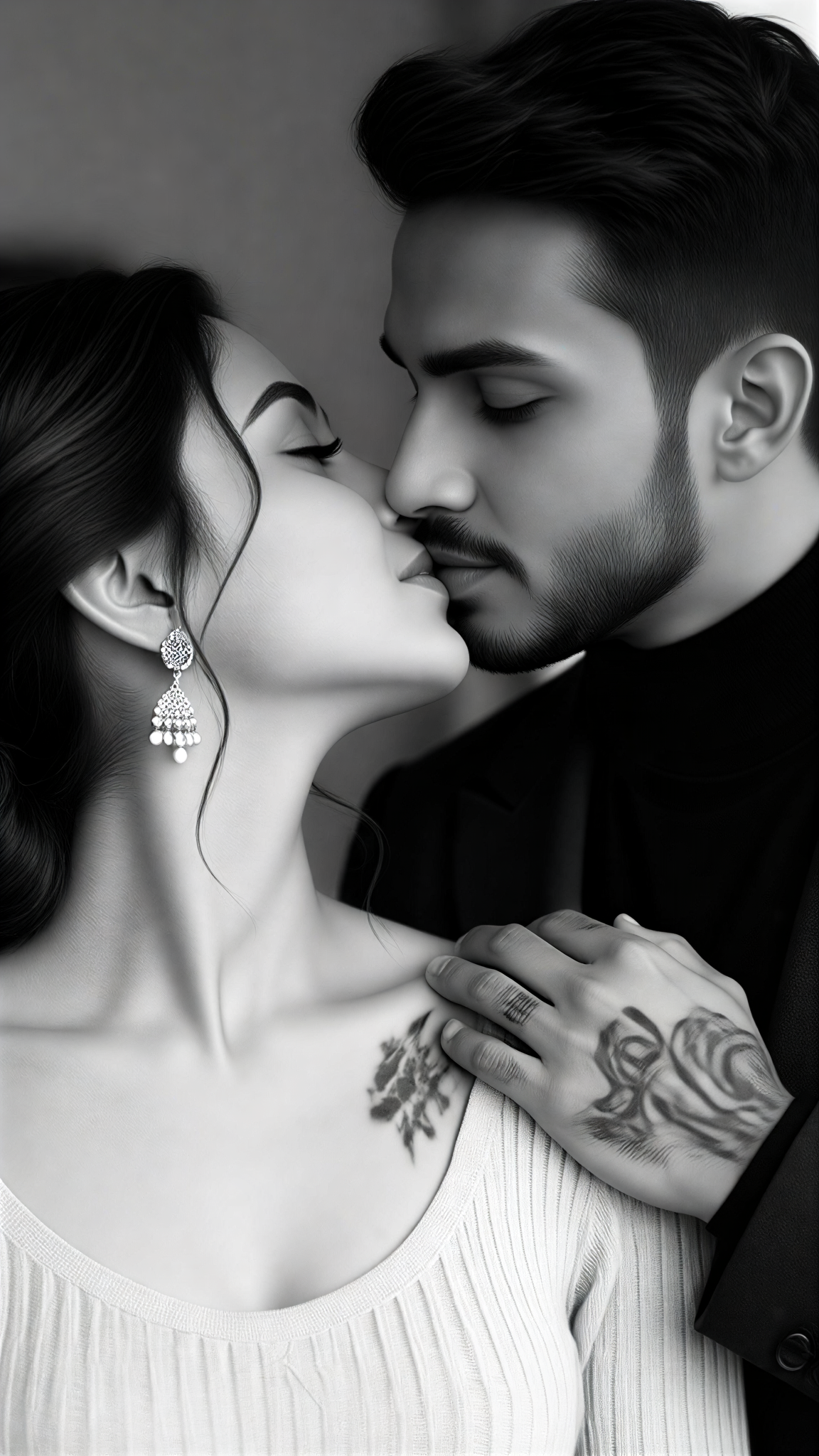 Collarbone Kiss Tattoo image