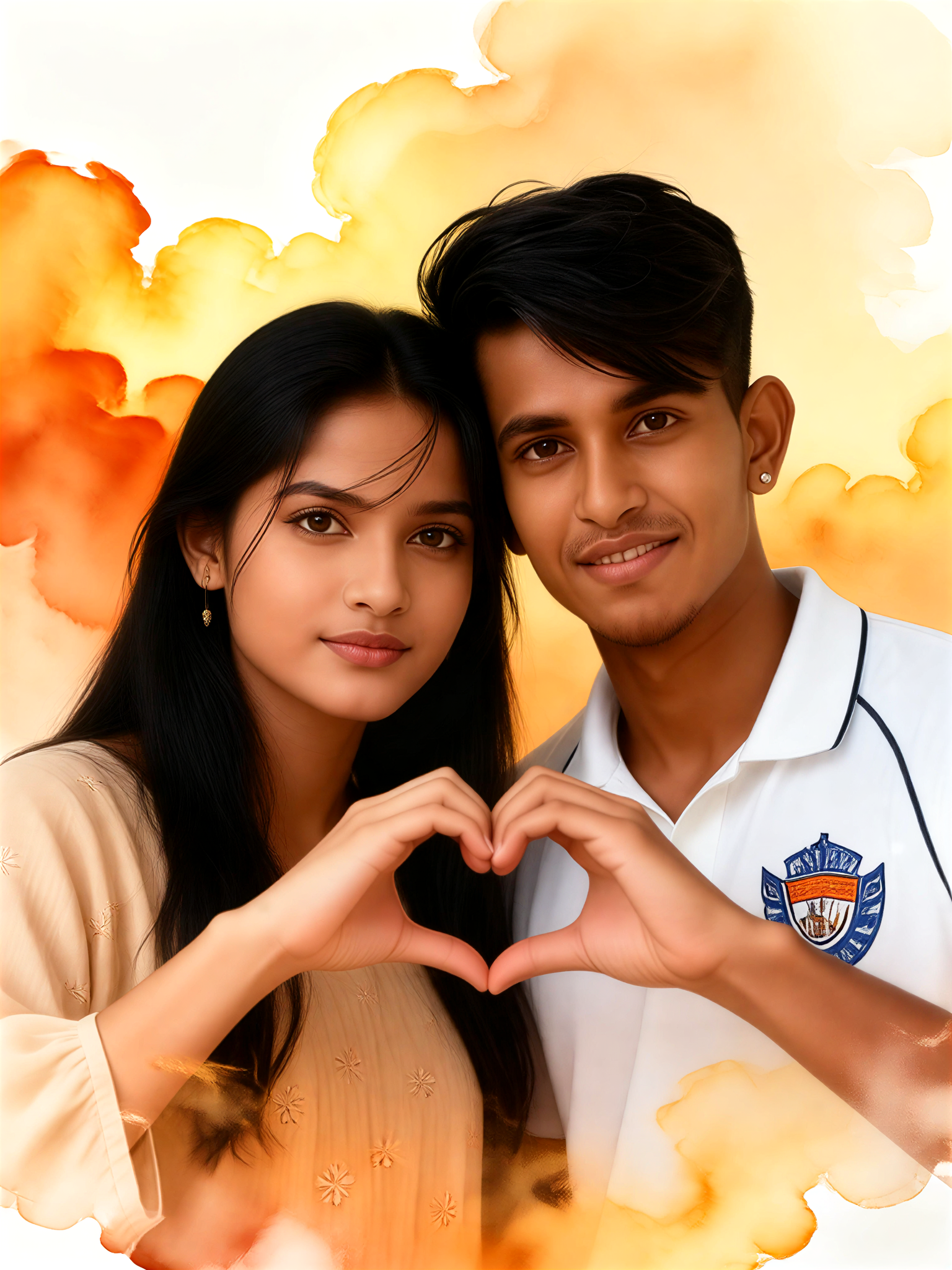 Warm Gold Heart image