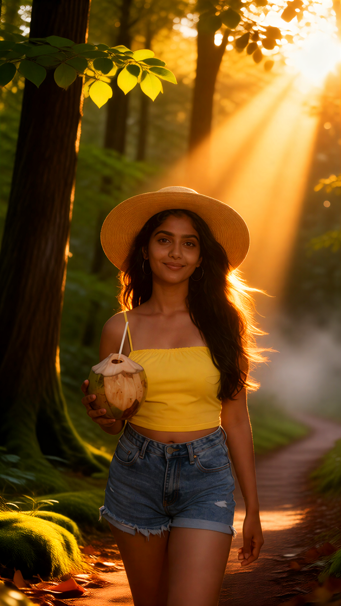 Portrait with golden halo image
