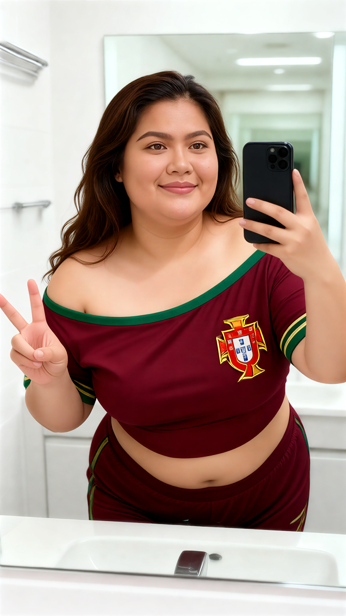 Portuguese team girls take selfies image