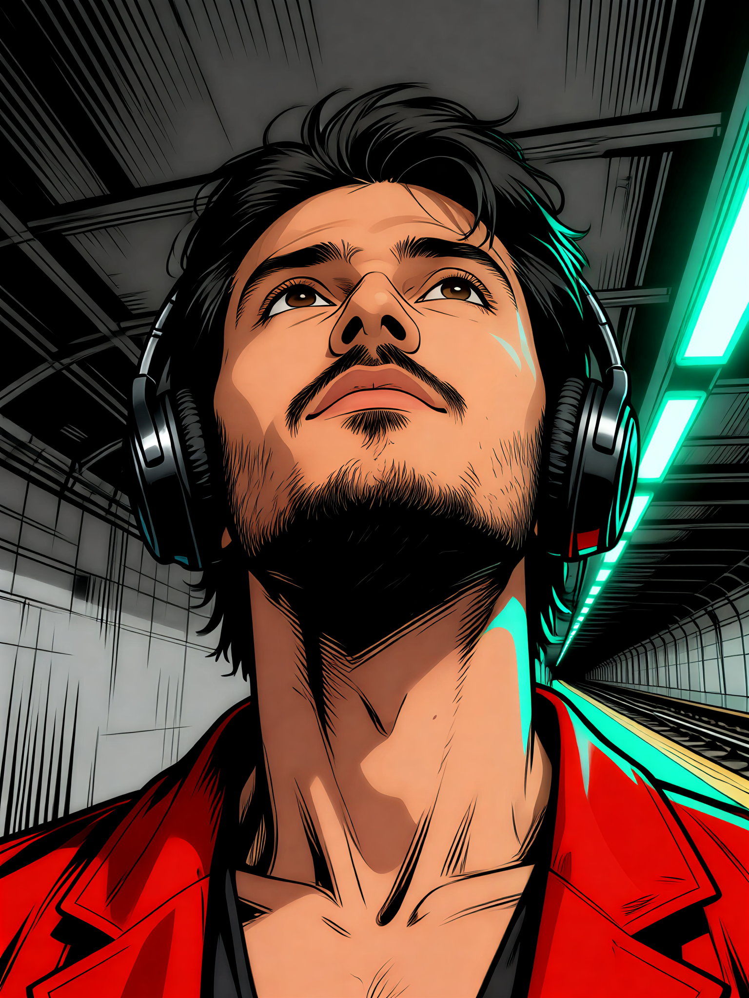 Underground rapper at the subway station image