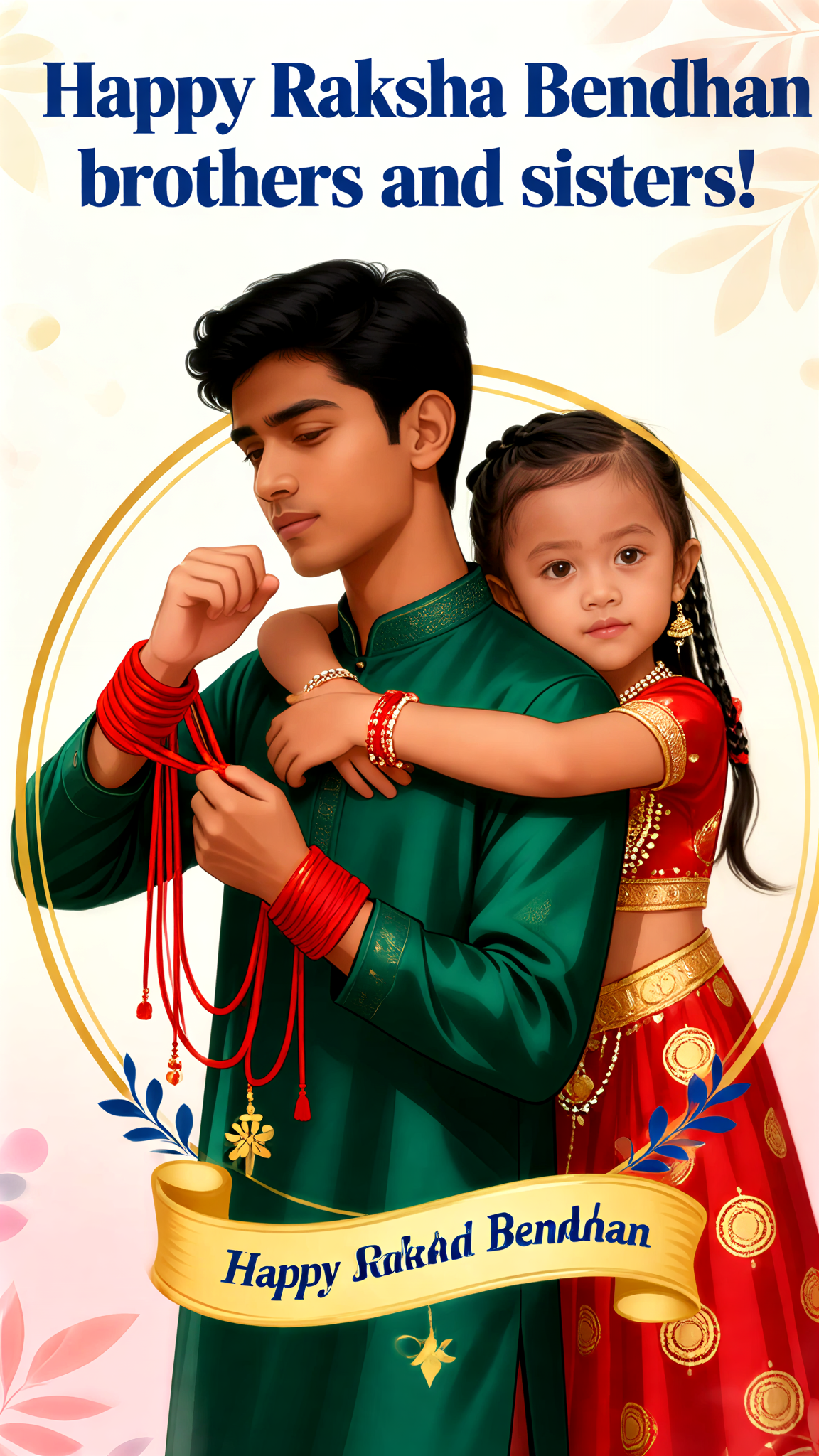 AI Raksha Bandhan Card Design Generator image