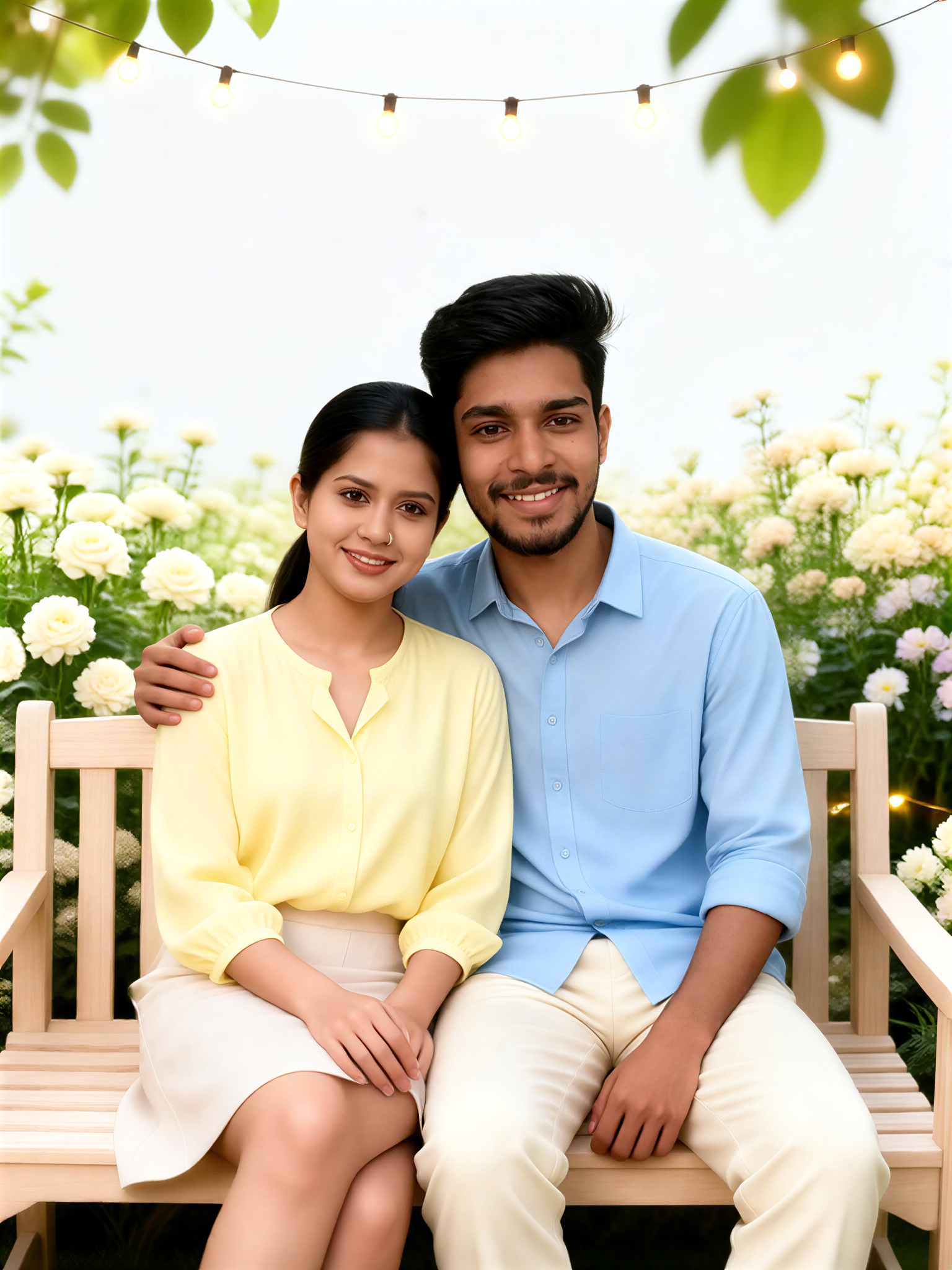 Garden Seats Loving Couple image