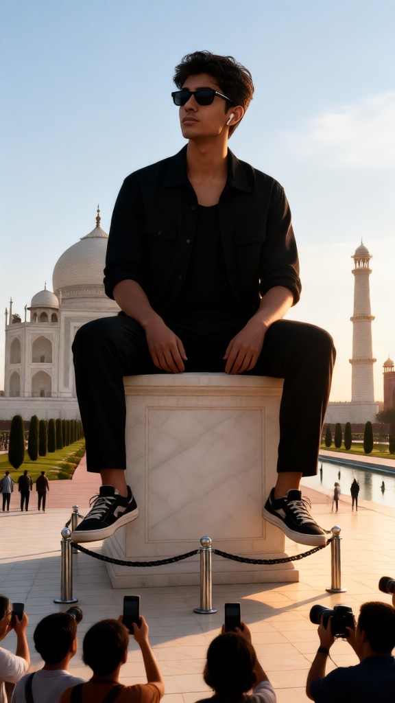 Big Guy at the Taj Mahal image