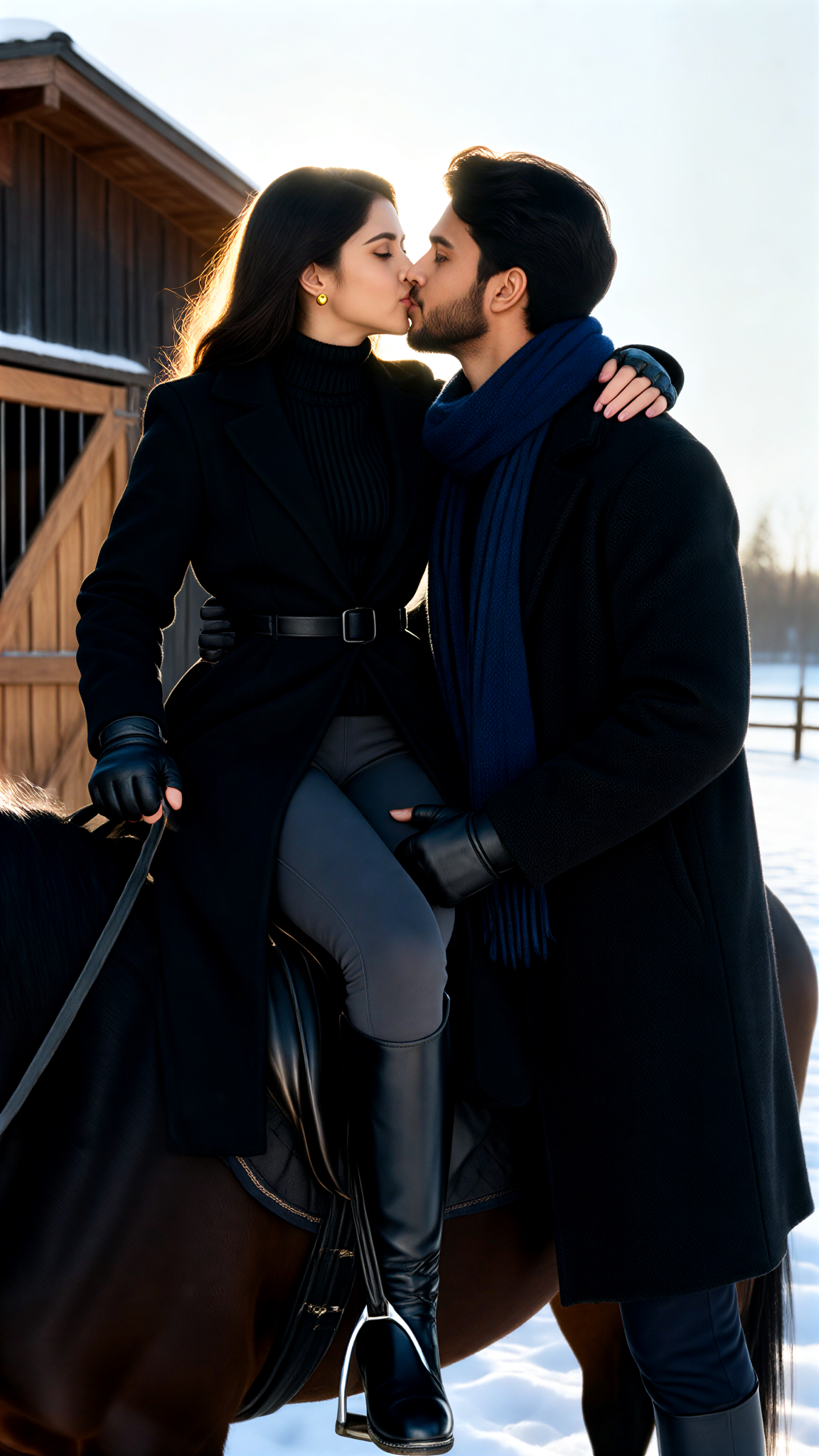 Winter kiss image