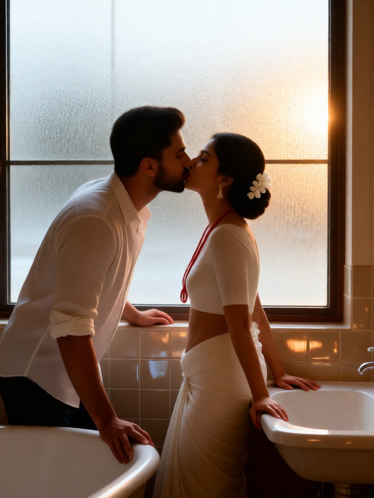 Frosted Bathroom Kiss image