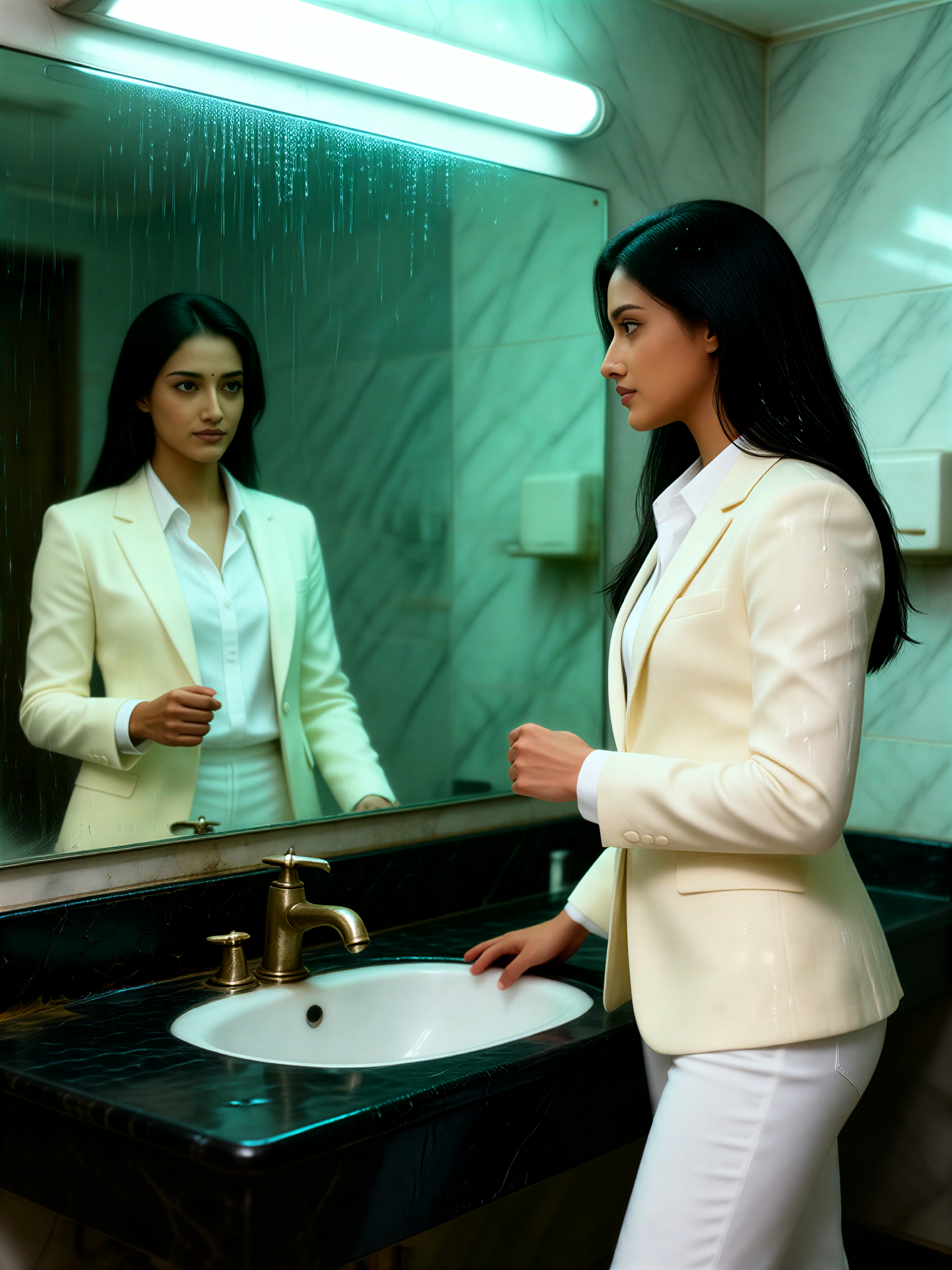 The Dominant Lady in the Mirror image