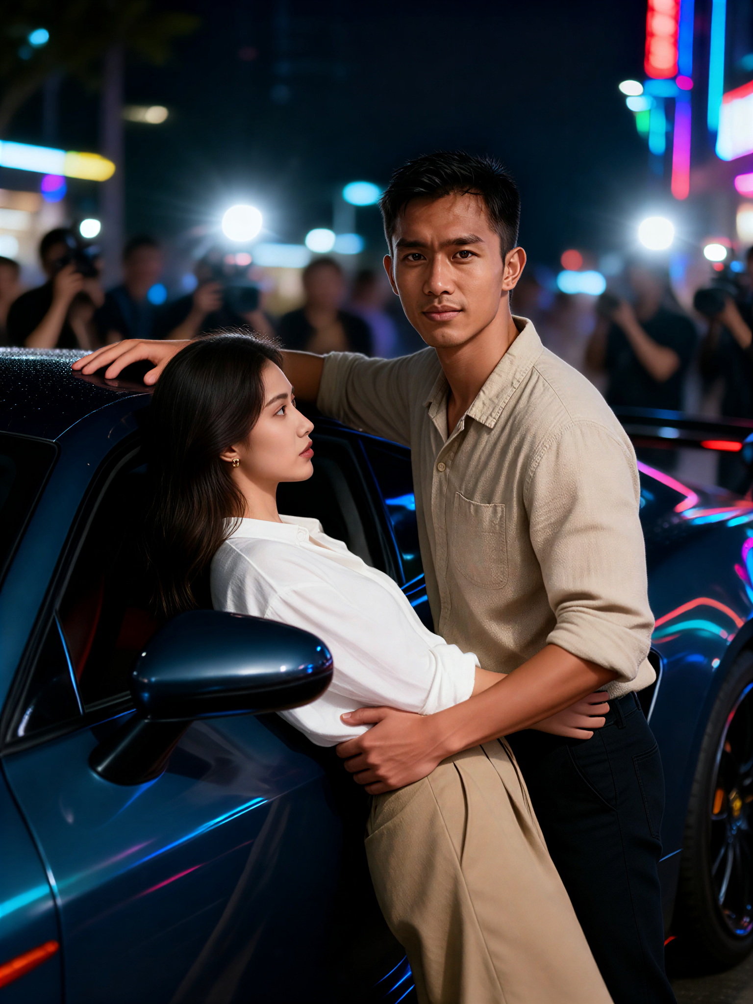 Couple Supercar Night image