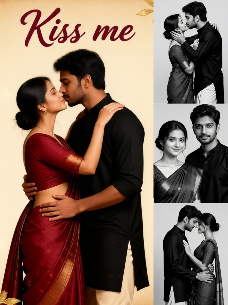 Poster of a loving couple kissing image