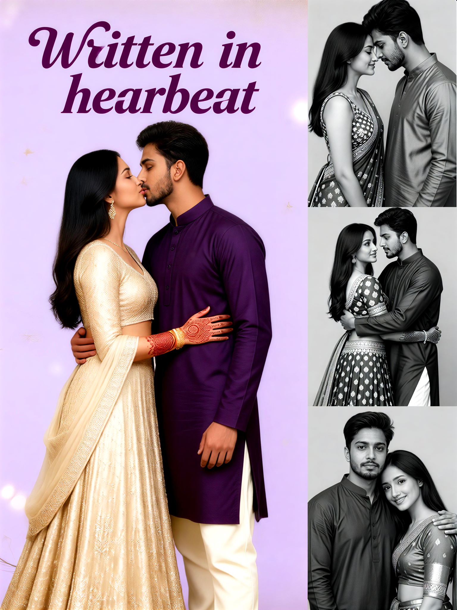 Romantic Purple Collage Poster for Couples image