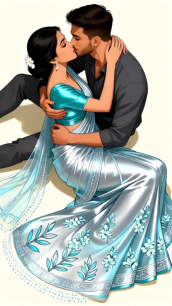 Floor Embrace Kiss Anime image