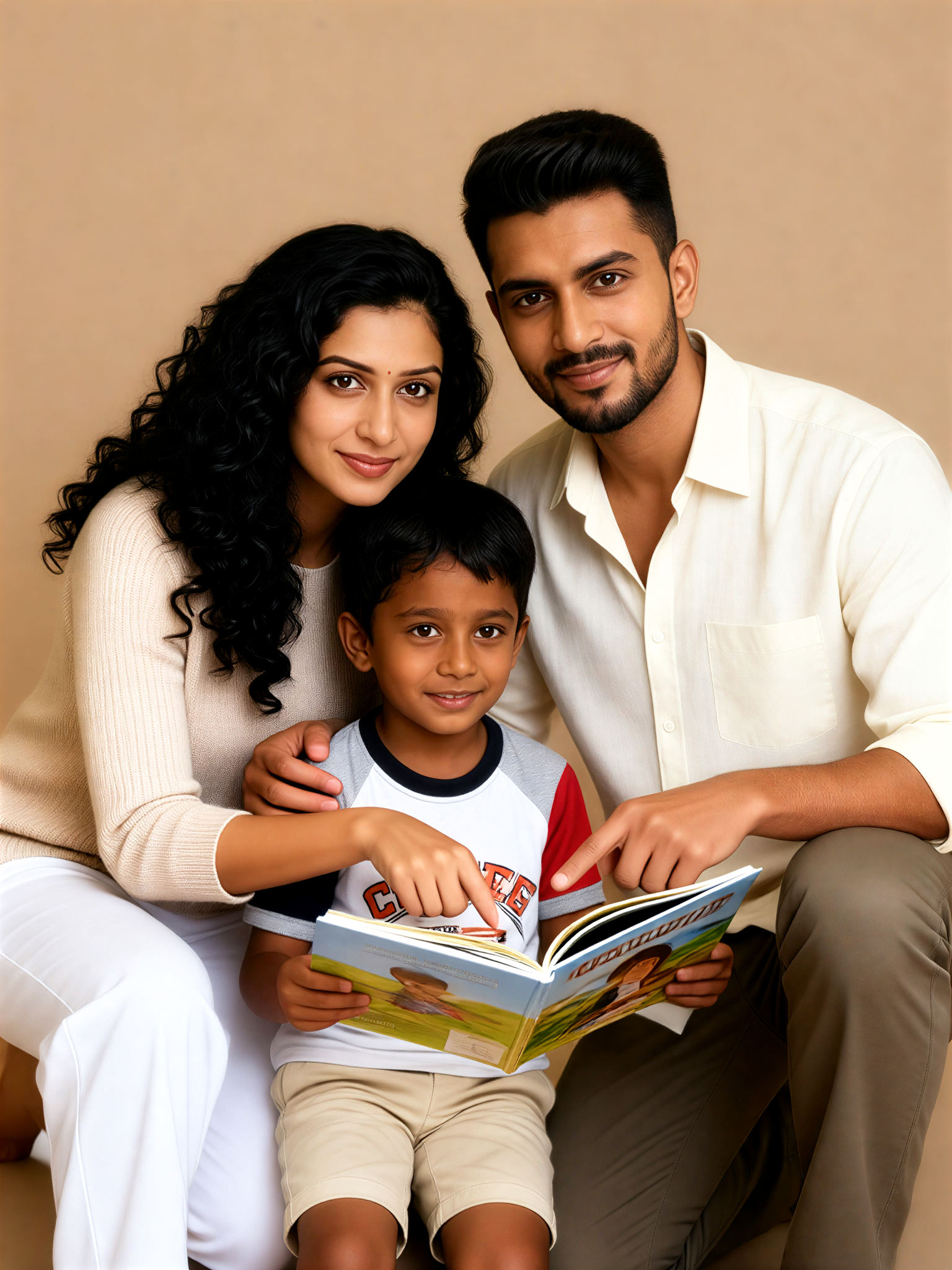 Family photo of parents and children image