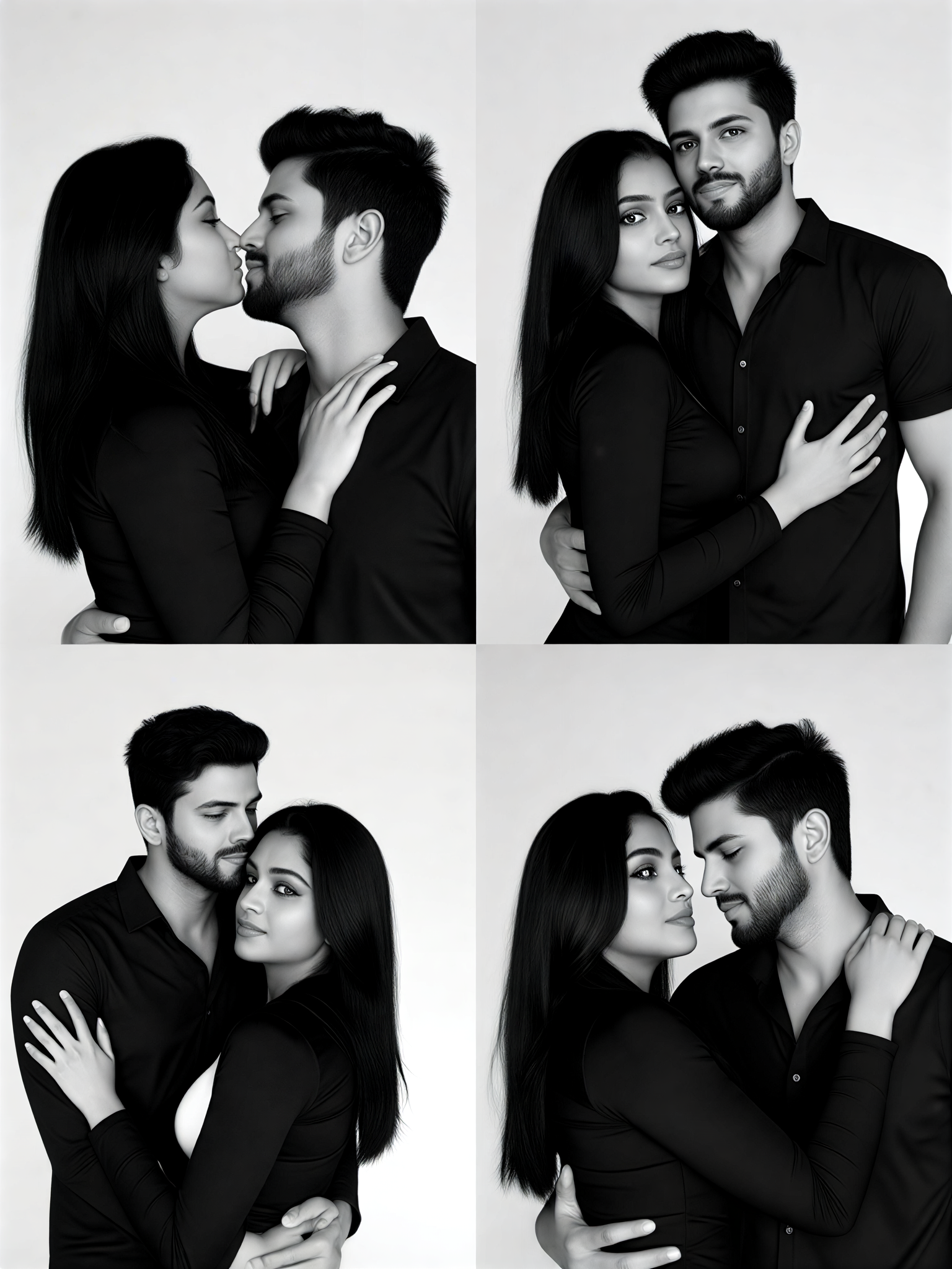 Intimate Kissing Portrait of a Couple (커플의 친밀한 키스 초상화) image