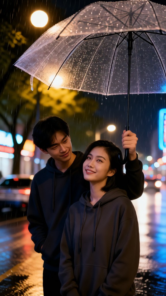 walking in the rain image