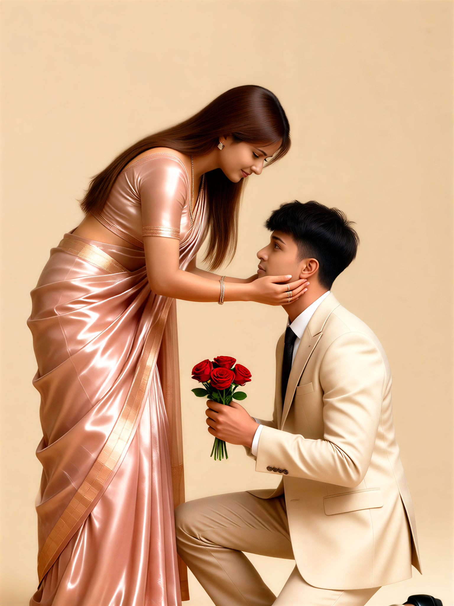 Flower Kneel Anime CG image