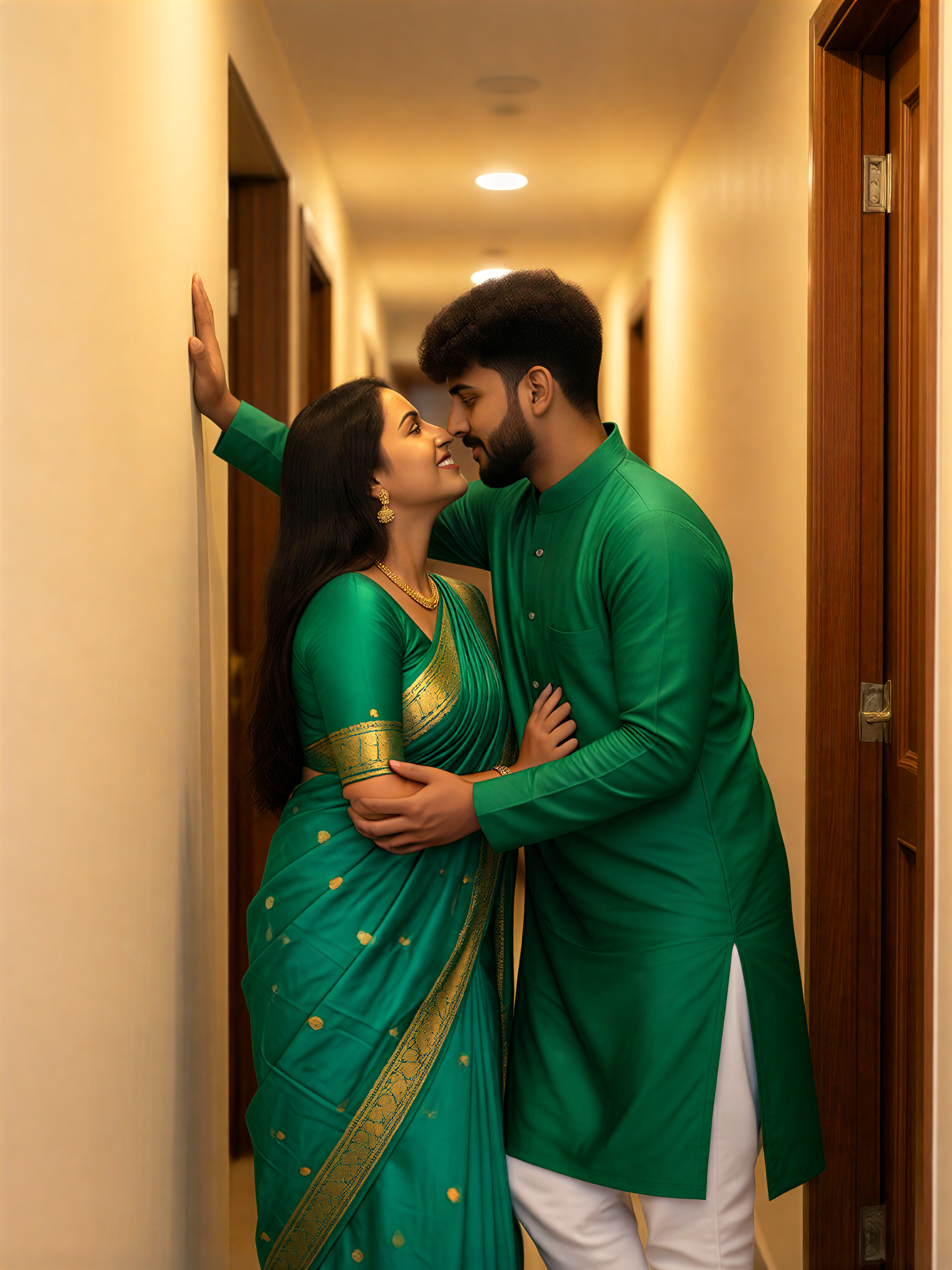 Green Saree Wall image