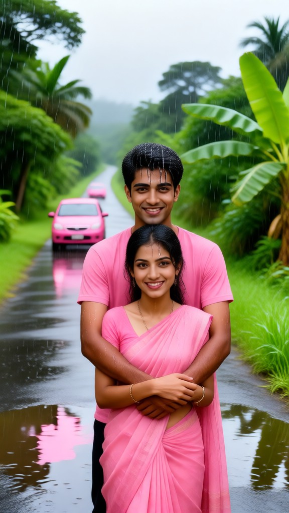 Rainy season couple movie-style photo-p1 image