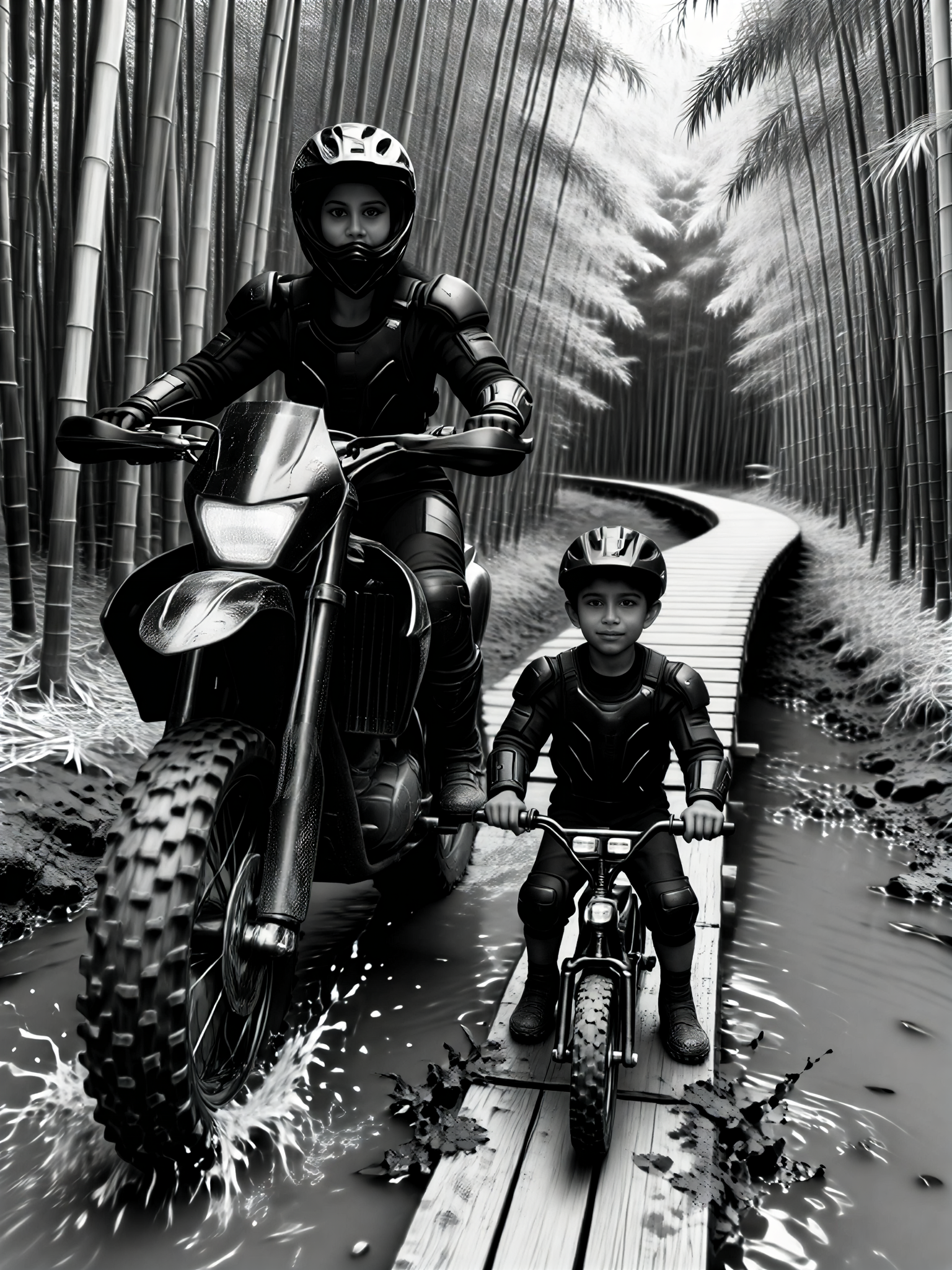 Bamboo Bridge Mom Son image