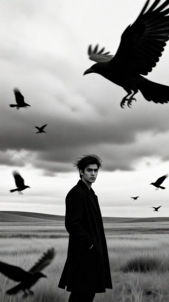 Monochrome Atmospheric Male Portrait image