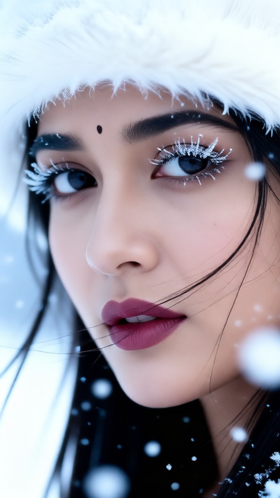 Atmospheric Snowfield Portrait image