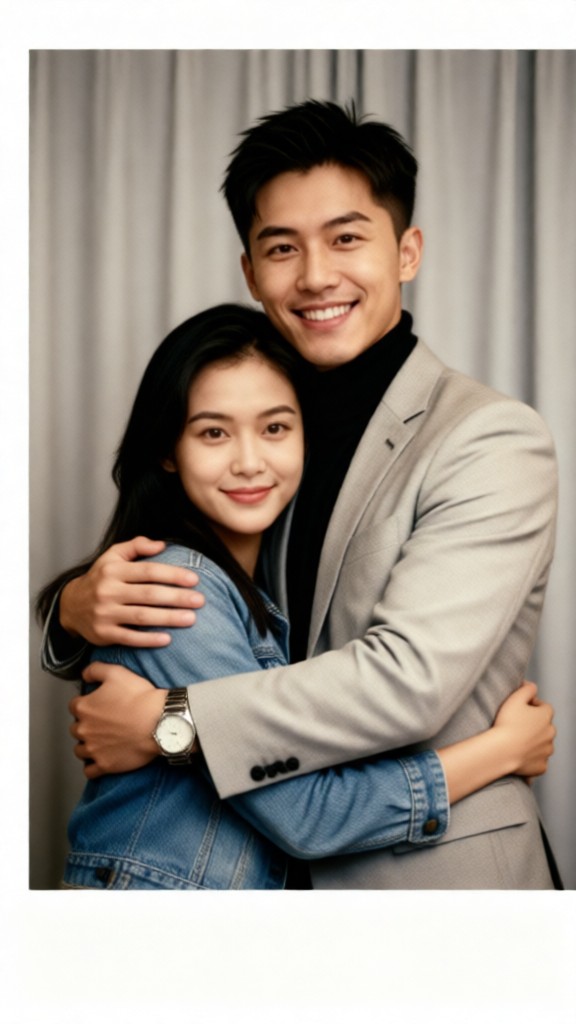 Couple Polaroid image
