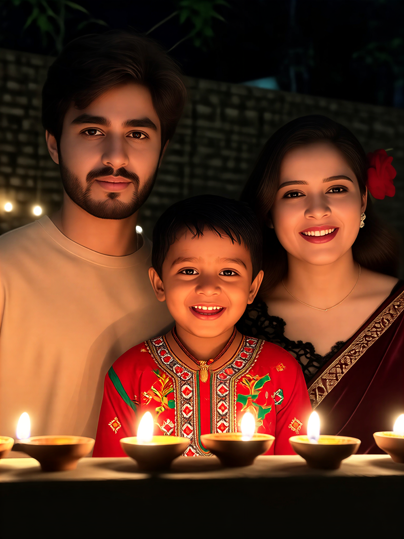 Diya Standing Family image