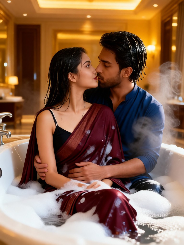 Saree Shoulder Kiss image