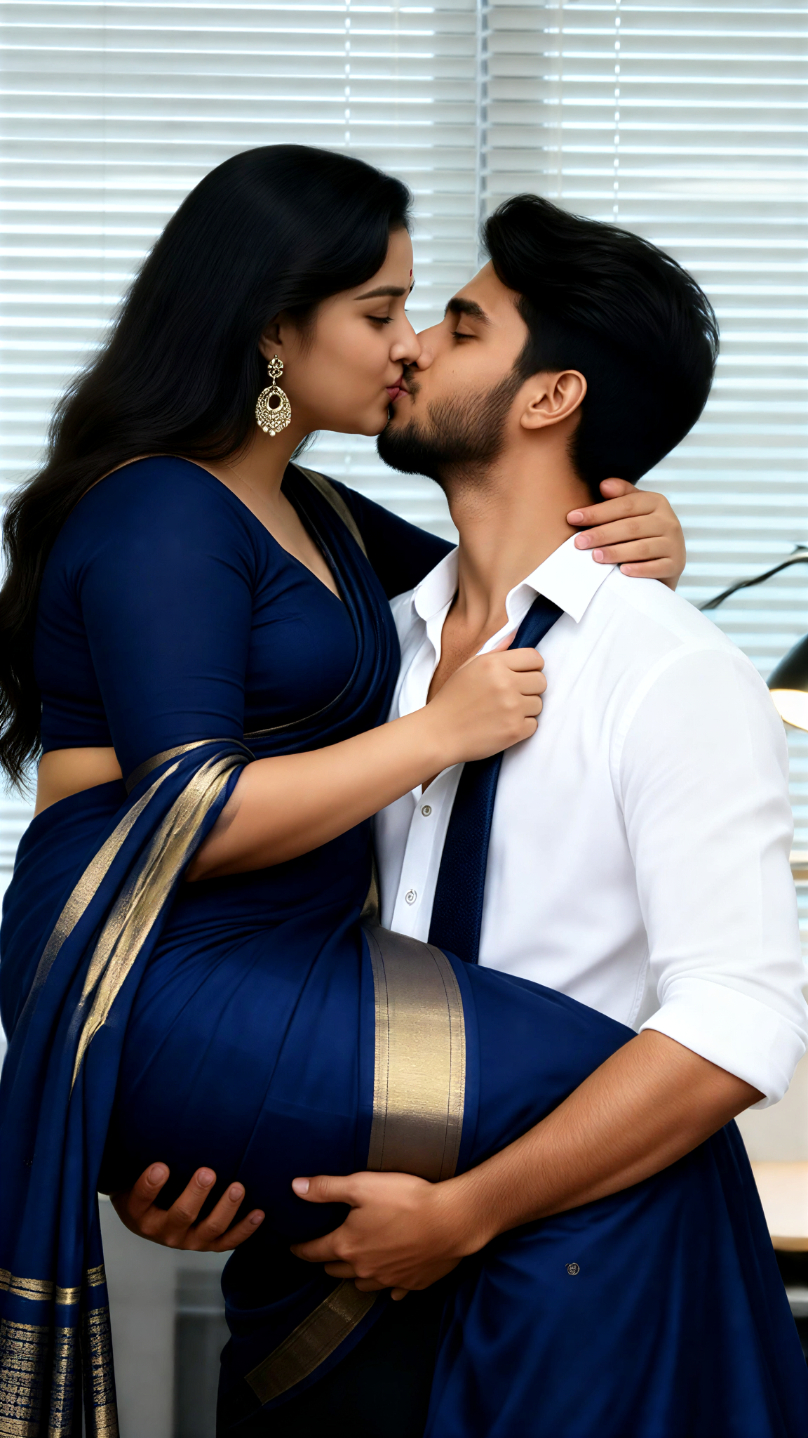 Office Saree Undress image