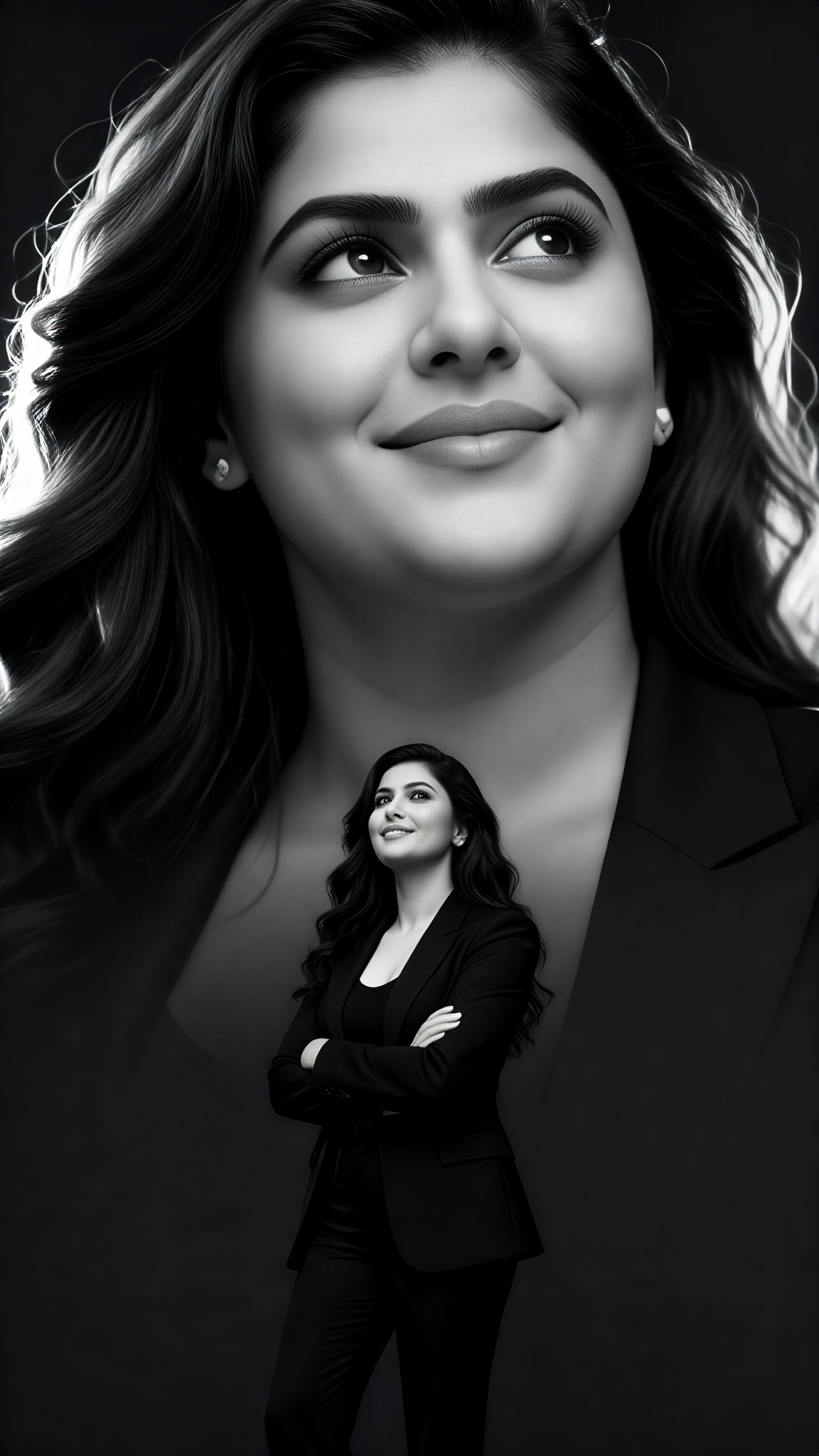 Black and white portrait photography of women image