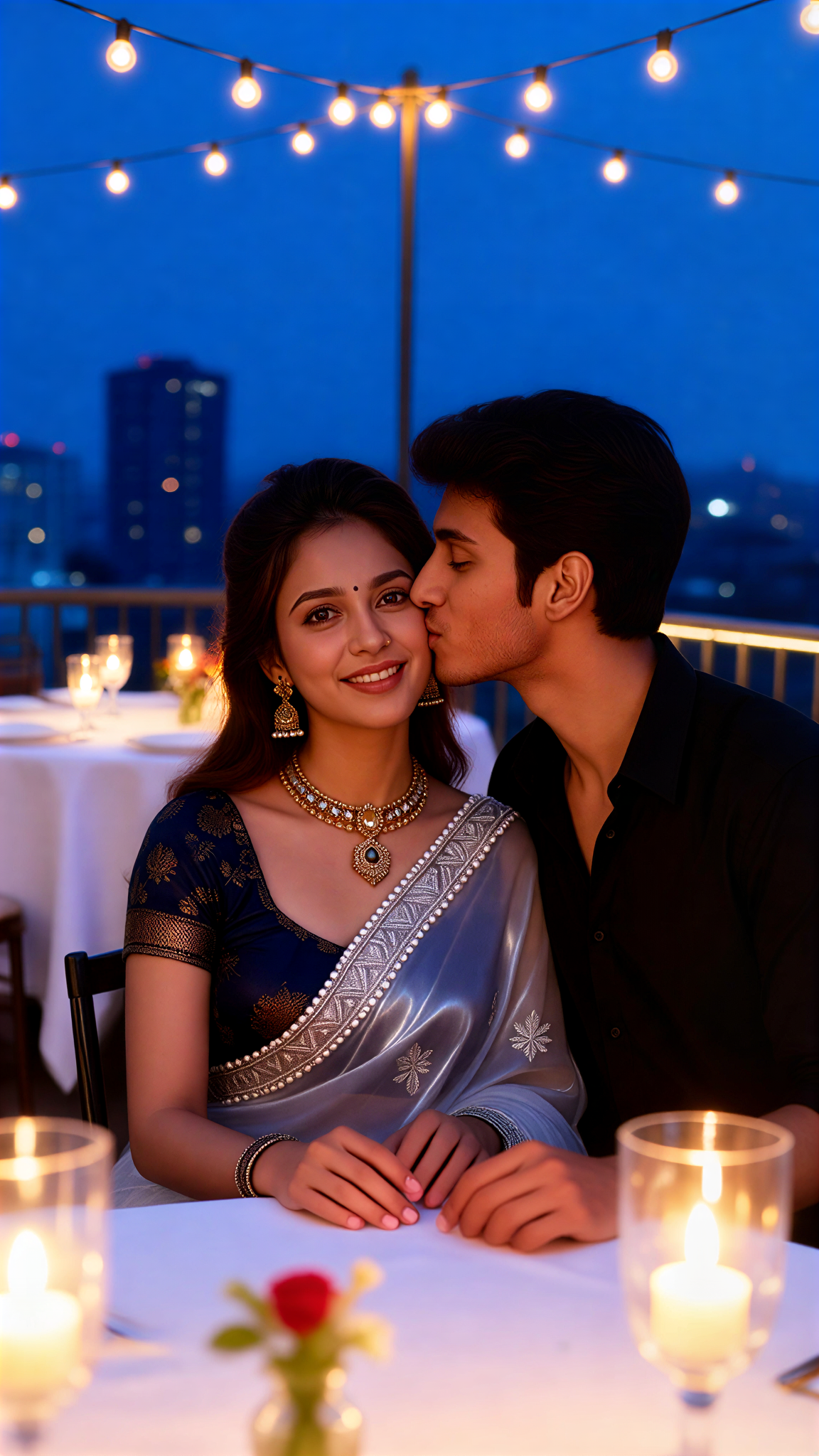 Terrace Dinner Kiss image
