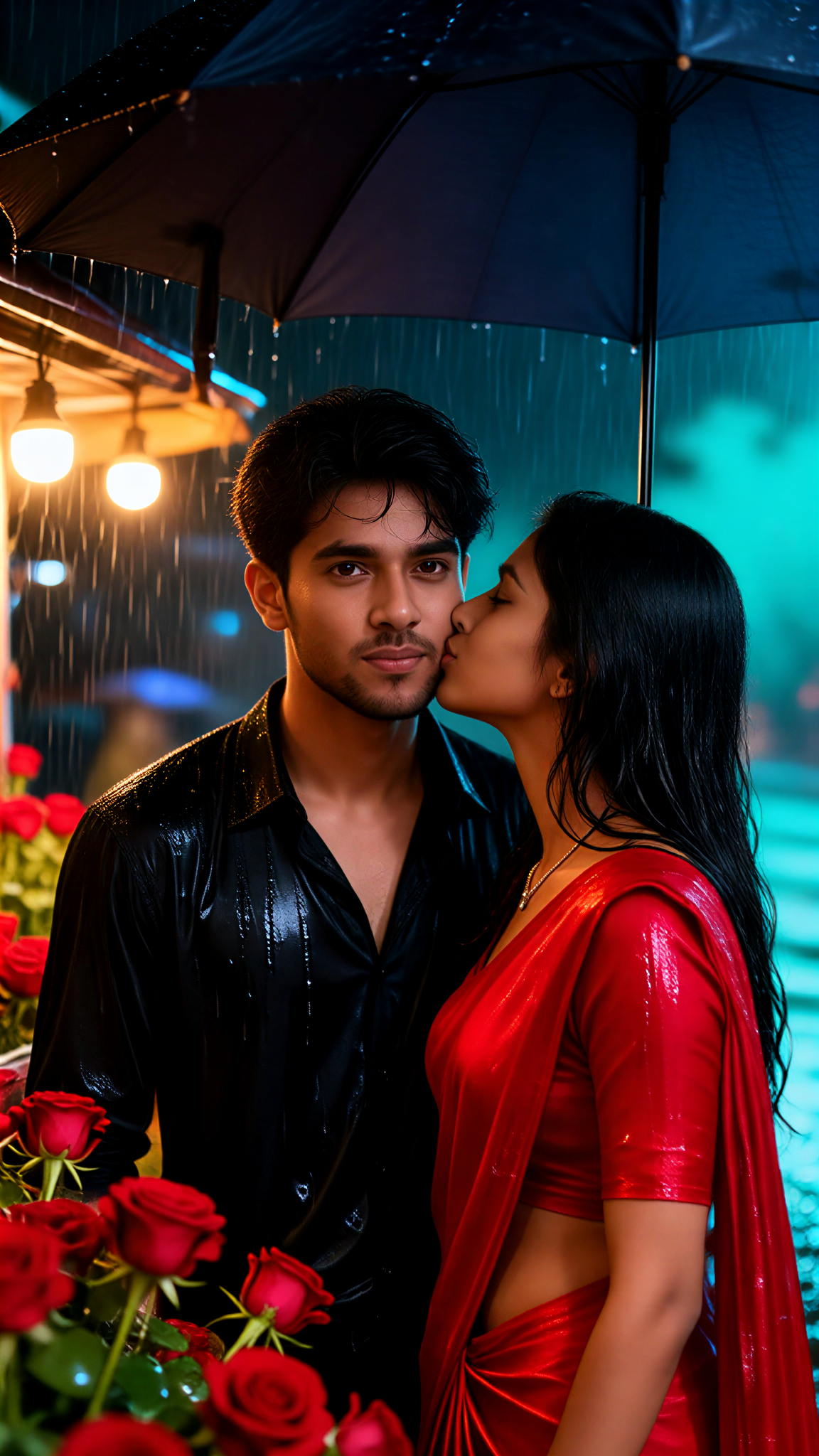 Rose Umbrella Kiss image