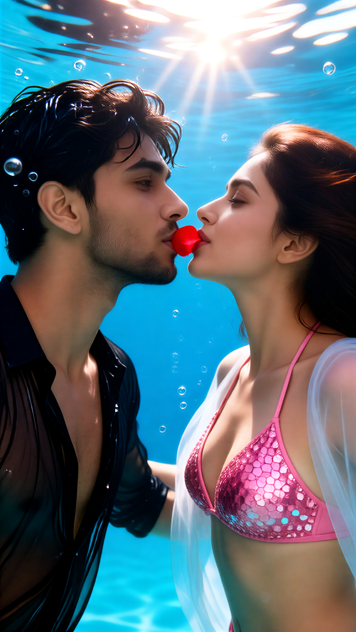 Petal Beside Lips image