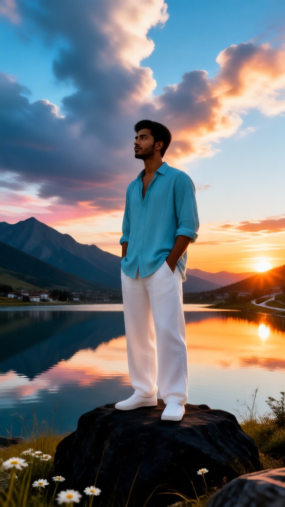 The Man Standing In Front Of Sky image