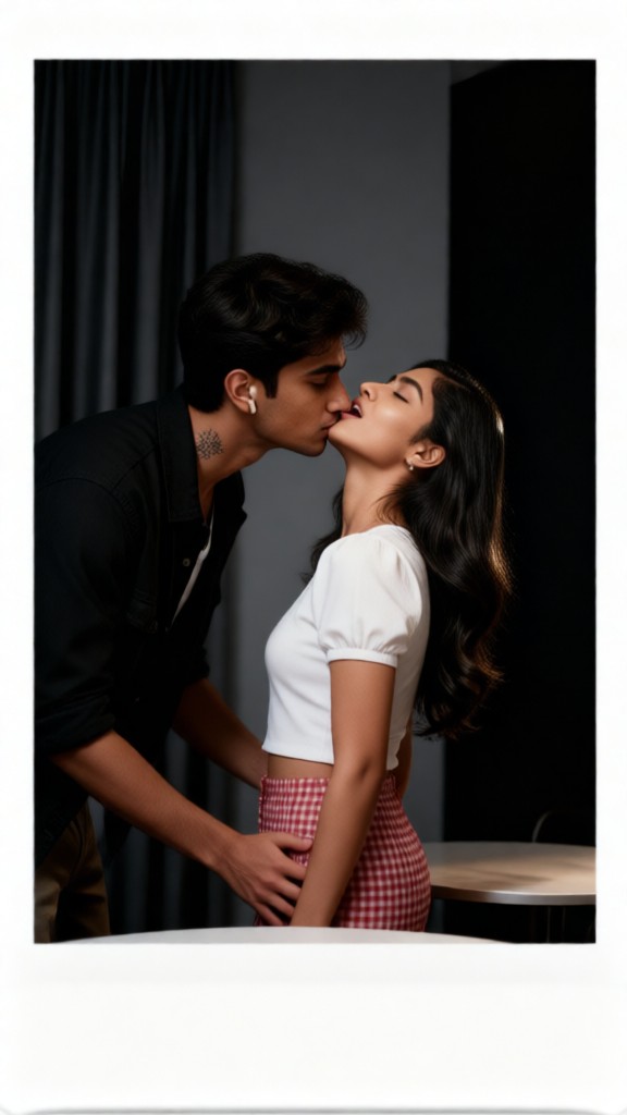 Sexy Kiss On The Table image
