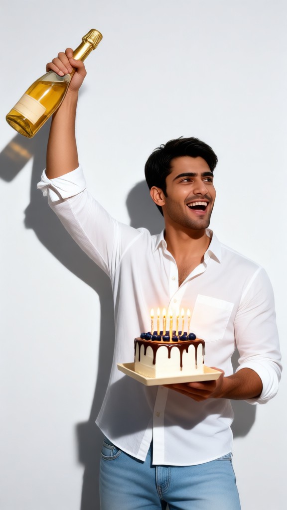 Birthday White Shirt Man image