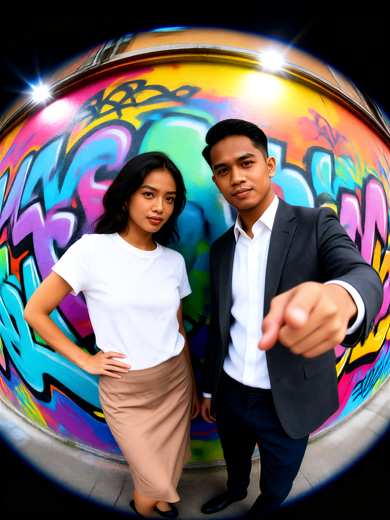 Graffiti Pose Couple image