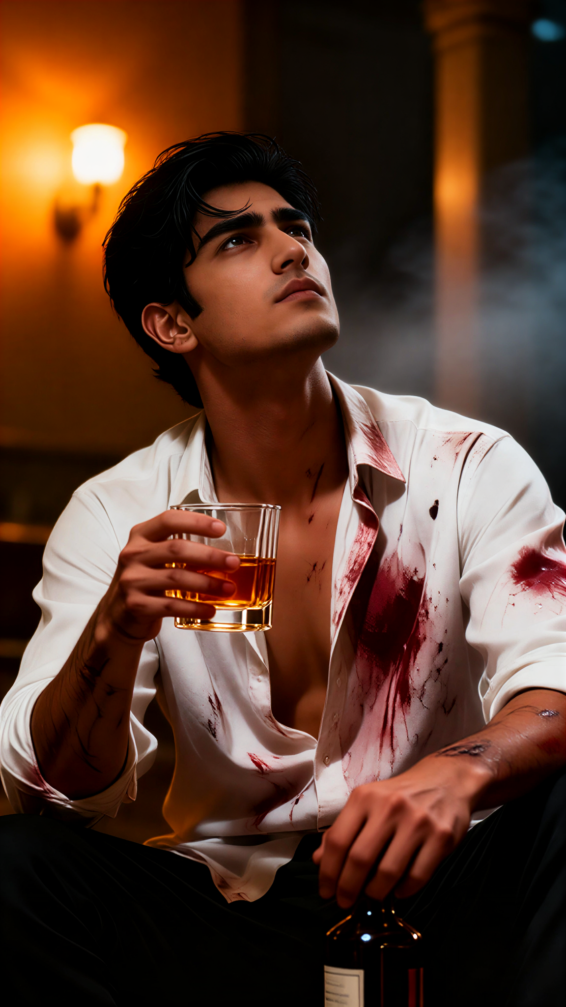 Broken Tough Guy Drinks Alone image