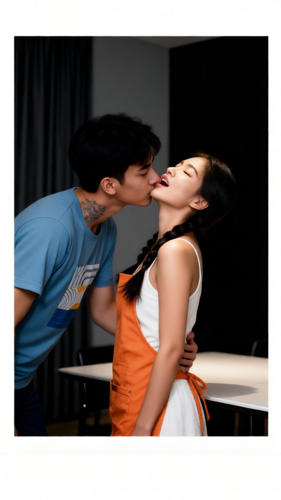 Sexy Kiss On The Table-T image