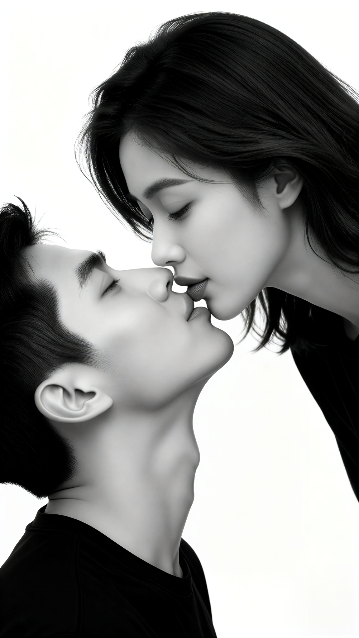 Black and White Kiss image