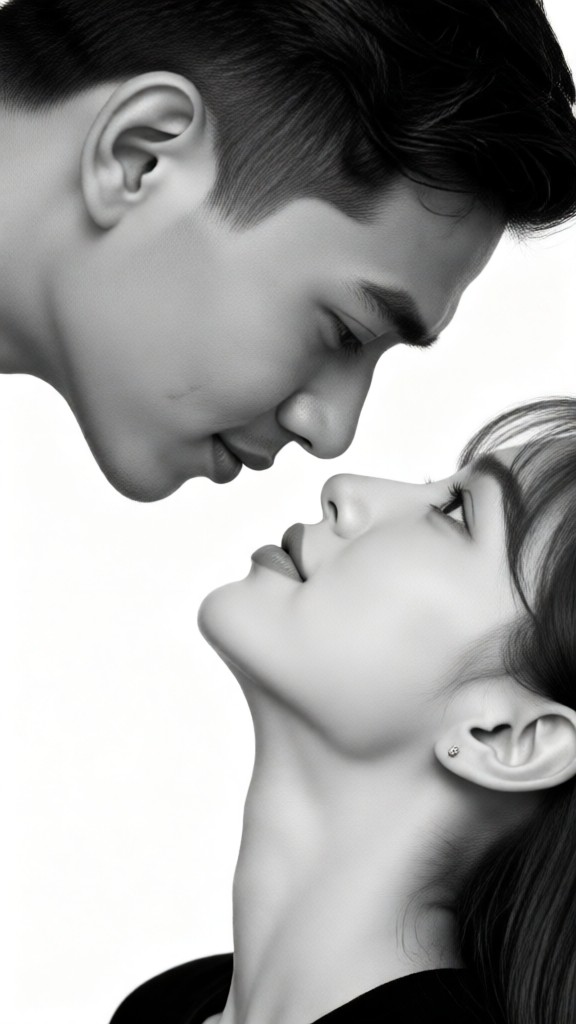 Black and White Kiss image