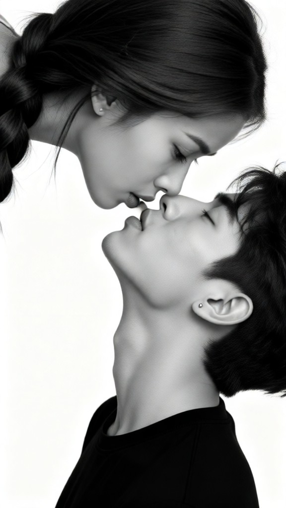 Black and White Kiss image