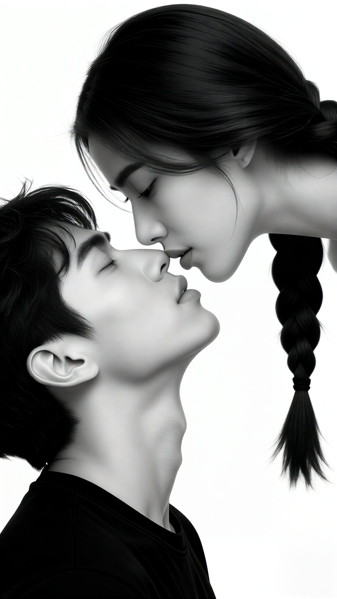 Black and White Kiss image