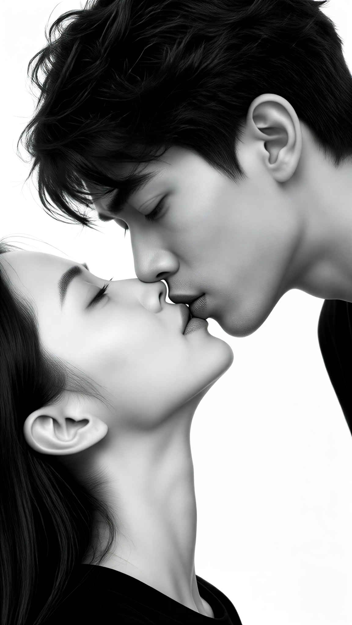 Black and White Kiss image
