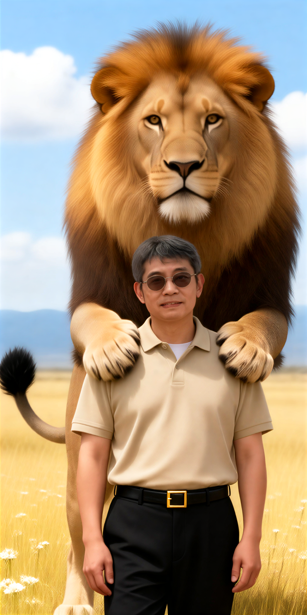 with lion image