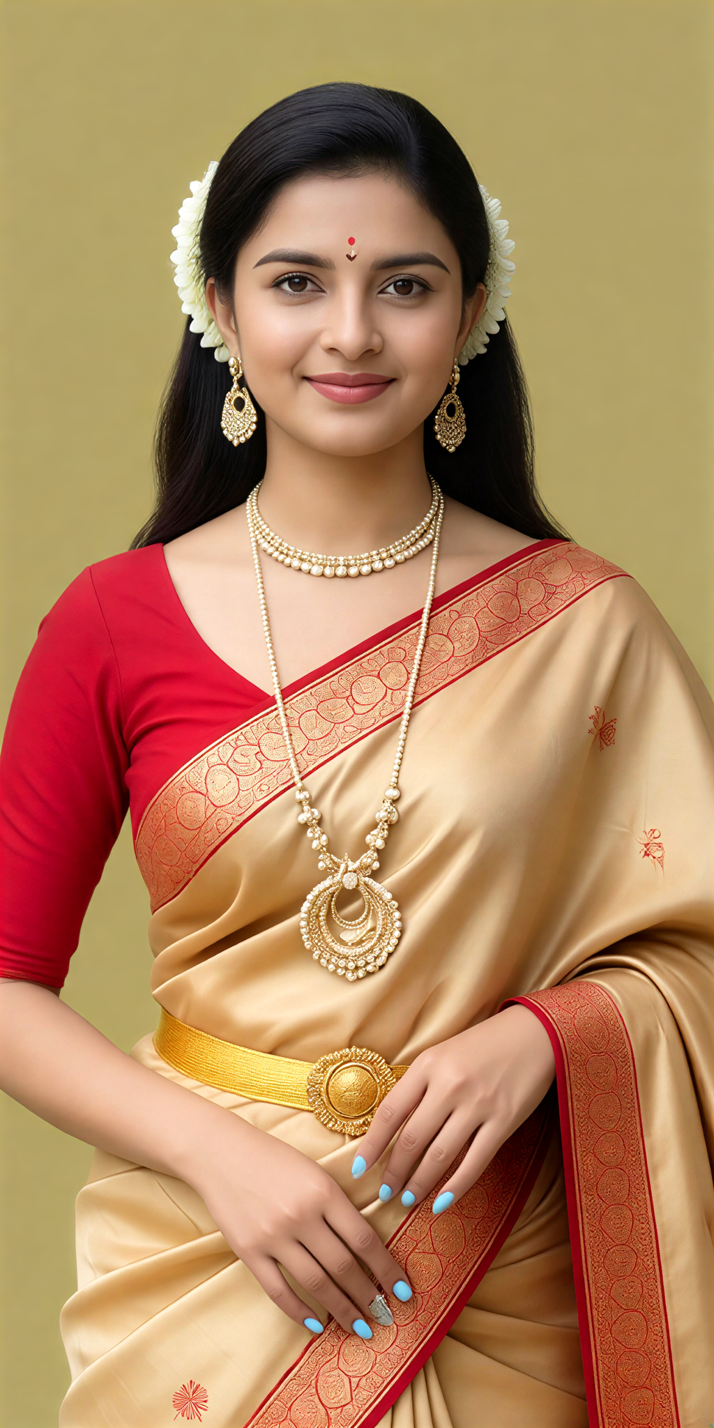 Sari-clad girl image