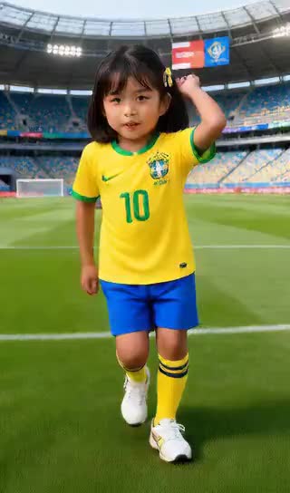 Cute baby dancing with deep affection image
