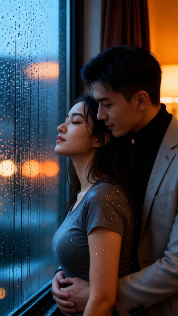 Kissing Indoors While It Rains image