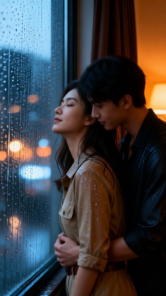 Kissing Indoors While It Rains image