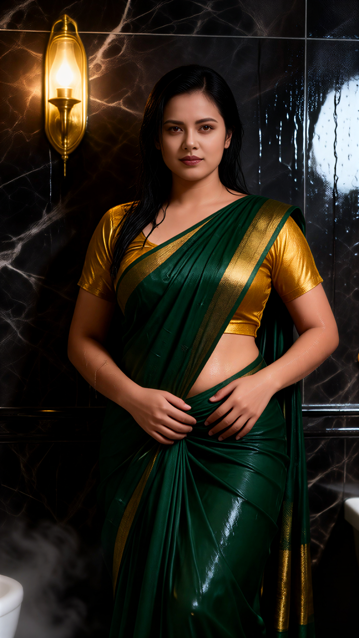 Green Saree Wall image